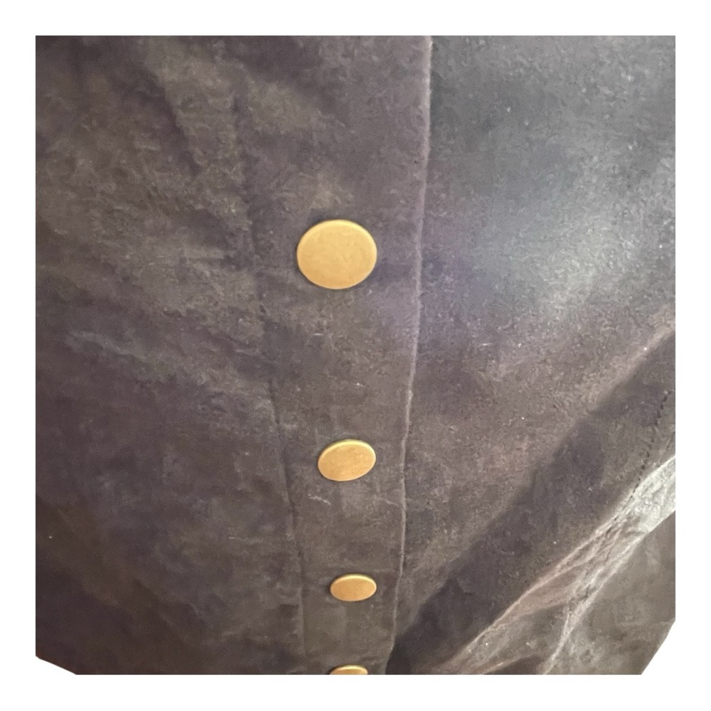 Love By Design Black Pencil Skirt with Gold Buttons - Picture 2 of 4